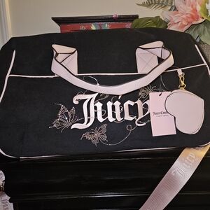 Juicy Couture Black and Pink Women's Bag